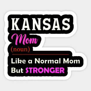 Kansas Stronger Mom Sticker